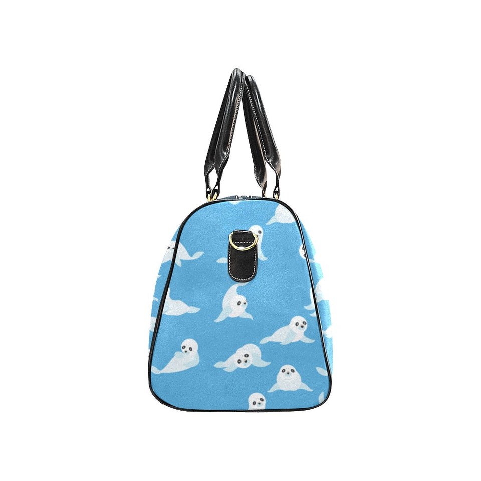 Cute sea lion seal pattern background Travel Bag