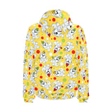 Yorkshire Terrier Pattern Print Design 05 Men's Padded Hooded Jacket