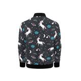 unicorn rainbows moon clound star pattern Kids' Boys' Girls' Bomber Jacket