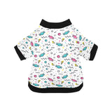 Candy design pattern All Over Print Pet Dog Round Neck Fuzzy Shirt