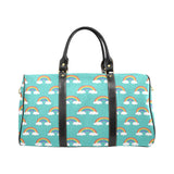 Rainbow pattern green background Travel Bag