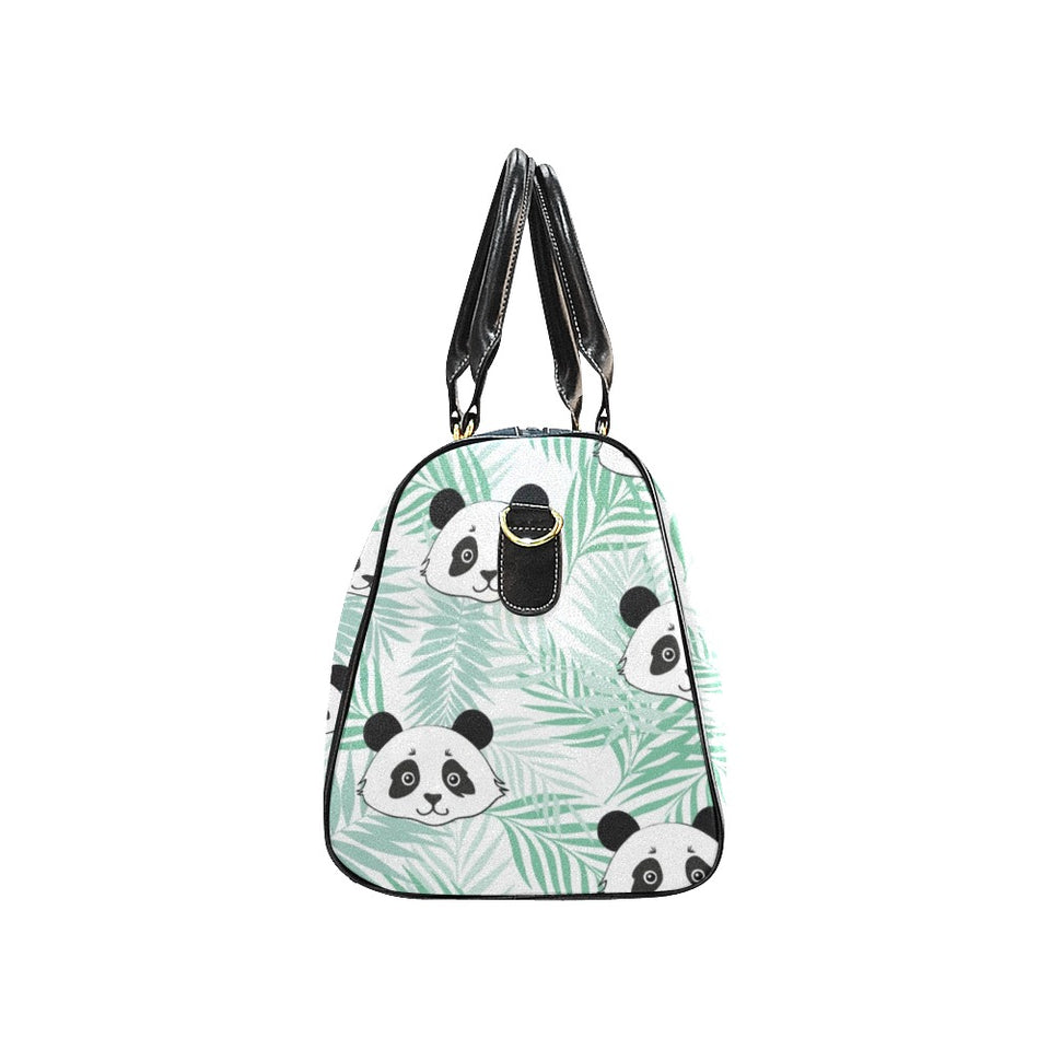 Panda pattern tropical leaves background Travel Bag