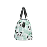 Panda pattern tropical leaves background Travel Bag