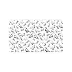 Pigeon Pattern Print Design 05 Doormat