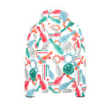 Watercolor bowling pattern Kids' Boys' Girls' Padded Hooded Jacket