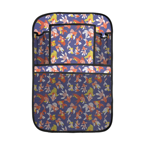 Goldfish Pattern Print Design 04 Car Seat Back Organizer