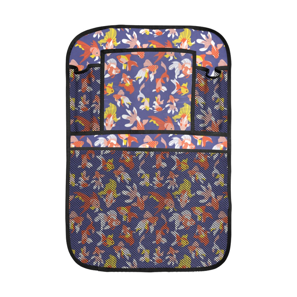 Goldfish Pattern Print Design 04 Car Seat Back Organizer