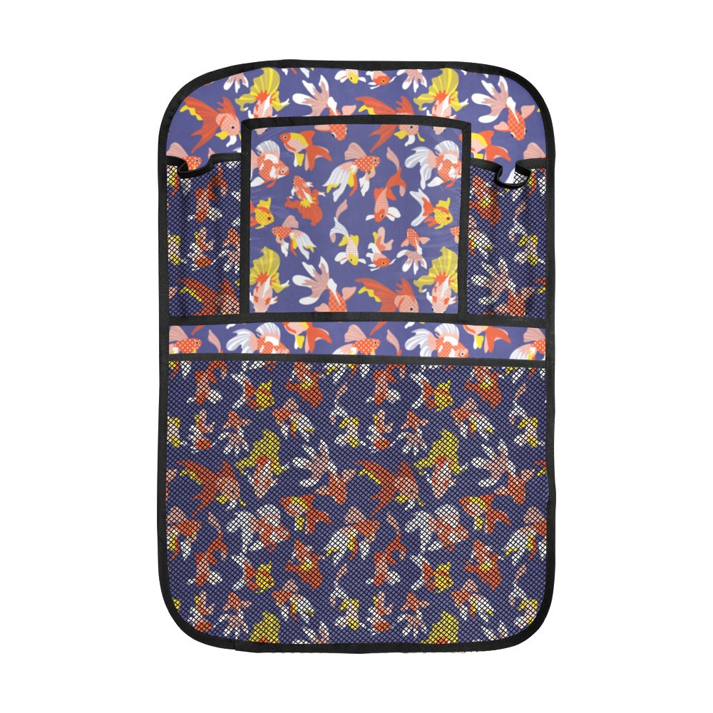 Goldfish Pattern Print Design 04 Car Seat Back Organizer
