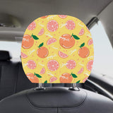 Grapefruit yellow background Car Headrest Cover