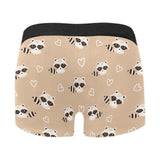 Cute raccoon heart pattern Men's All Over Print Boxer Briefs Men's Underwear
