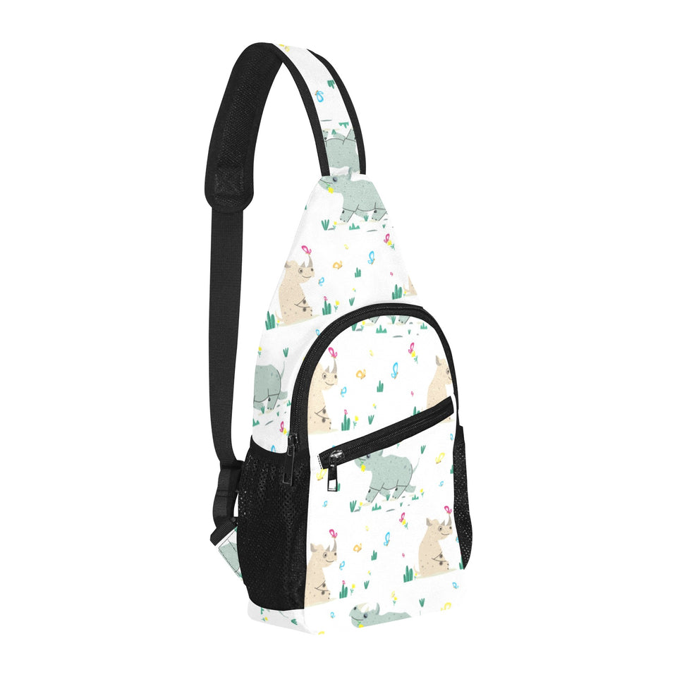 Cute Rhino pattern All Over Print Chest Bag