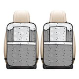 Bull Terrier Pattern Print Design 01 Car Seat Back Organizer