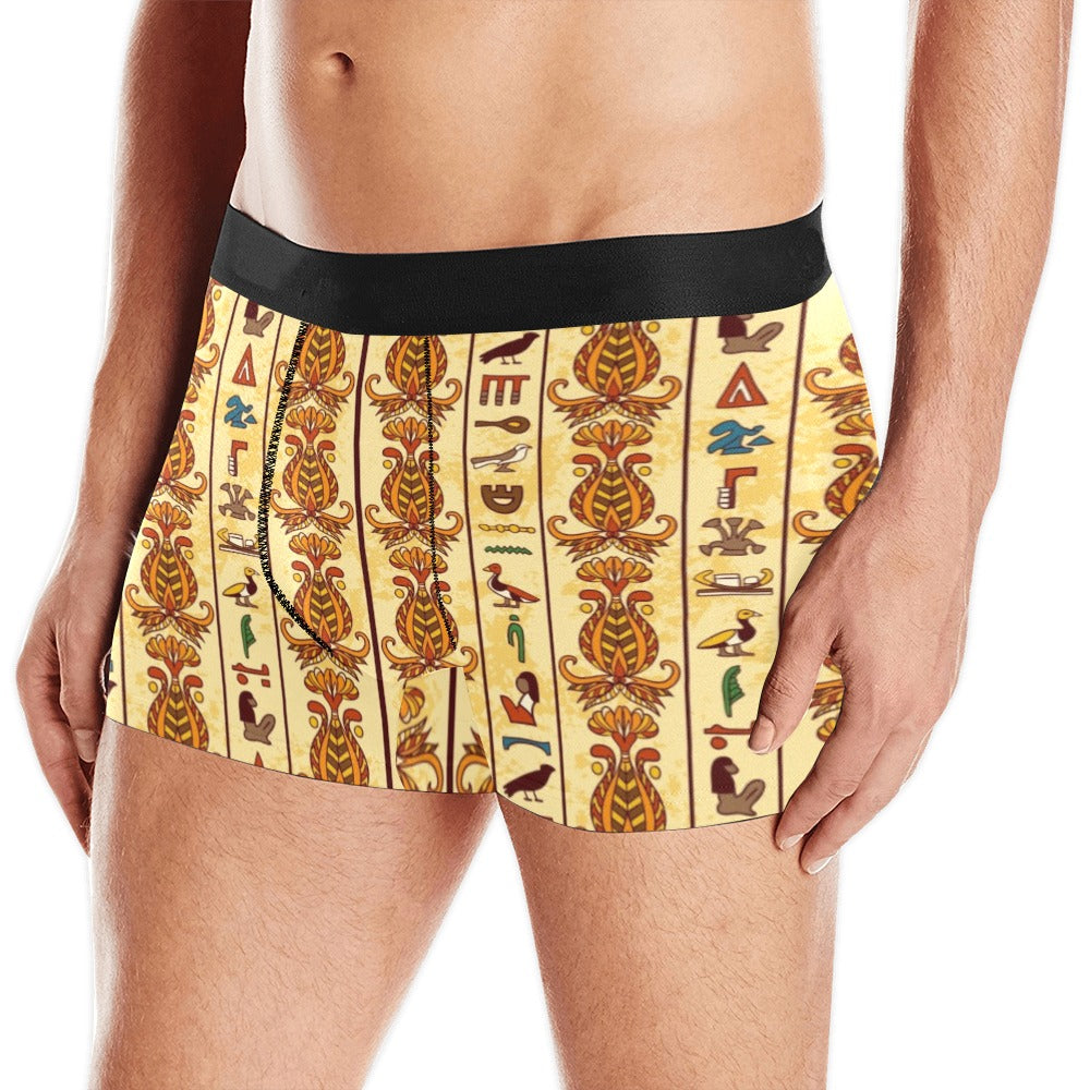 Egypt Hieroglyphics Pattern Print Design 04 Men's All Over Print Boxer Briefs Men's Underwear