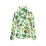 Avocado design pattern Women's Padded Hooded Jacket