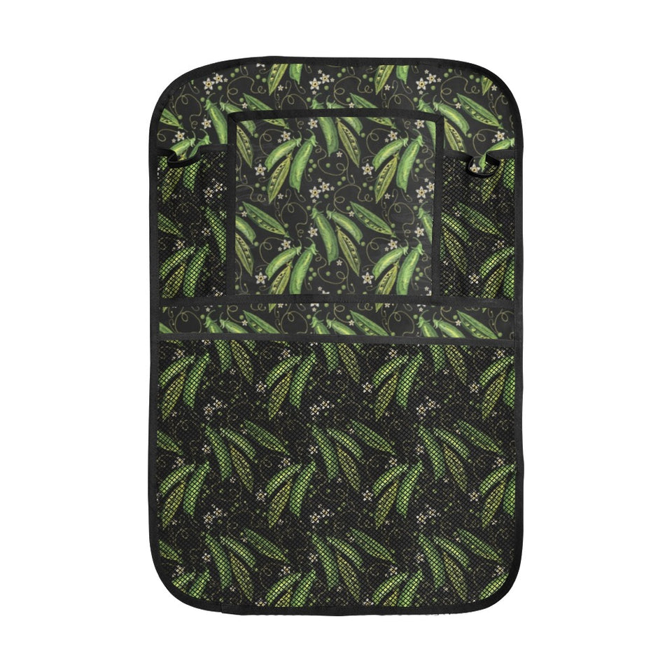 Green Peas Pattern Print Design 02 Car Seat Back Organizer