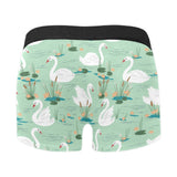 White swan lake pattern Men's All Over Print Boxer Briefs Men's Underwear