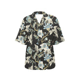 Japanese crane ornament elements Women's All Over Print Hawaiian Shirt