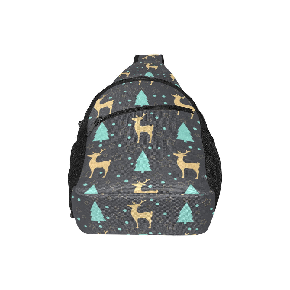 Deers star tree pattern All Over Print Chest Bag