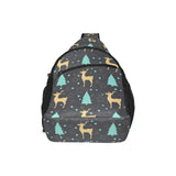 Deers star tree pattern All Over Print Chest Bag