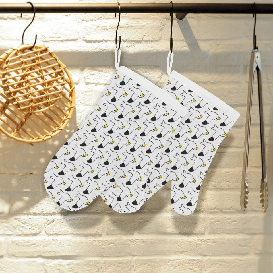Seagull Pattern Print Design 05 Heat Resistant Oven Mitts