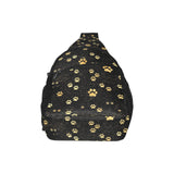 Dog Paws Pattern Print Design 05 All Over Print Chest Bag