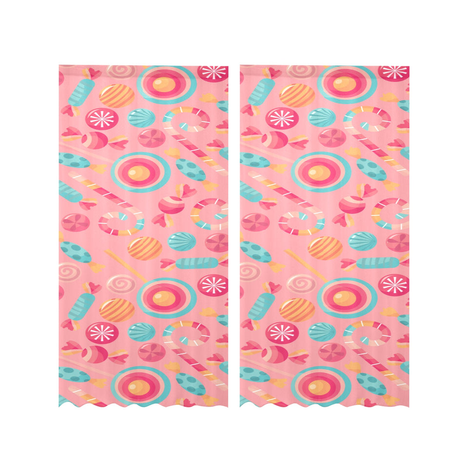 Colorful candy pattern Gauze Curtain