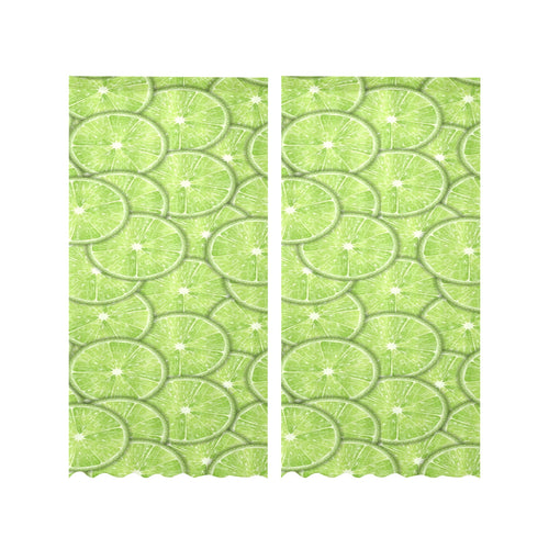Slices of Lime pattern Gauze Curtain