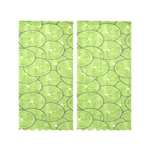 Slices of Lime pattern Gauze Curtain