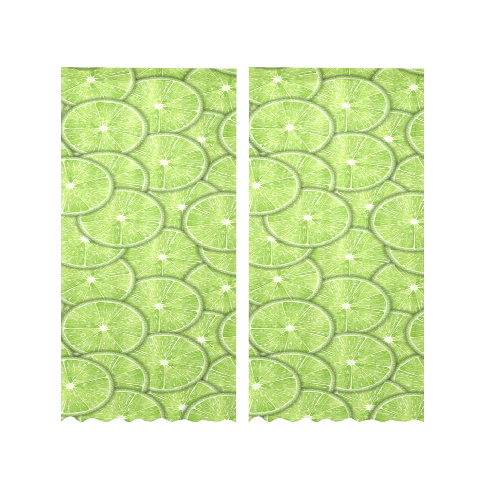 Slices of Lime pattern Gauze Curtain
