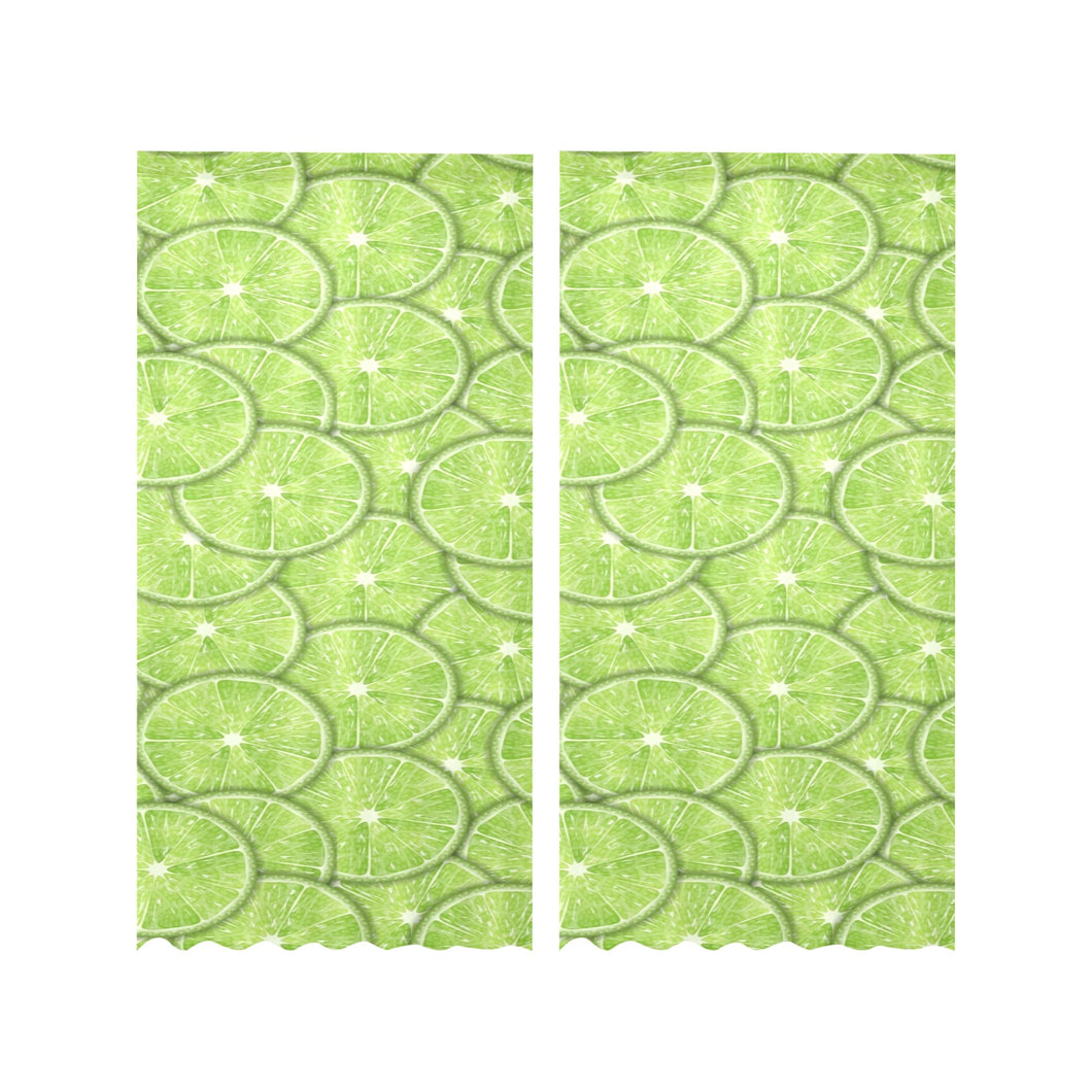 Slices of Lime pattern Gauze Curtain