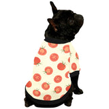 Tomato dot background All Over Print Pet Dog Round Neck Fuzzy Shirt