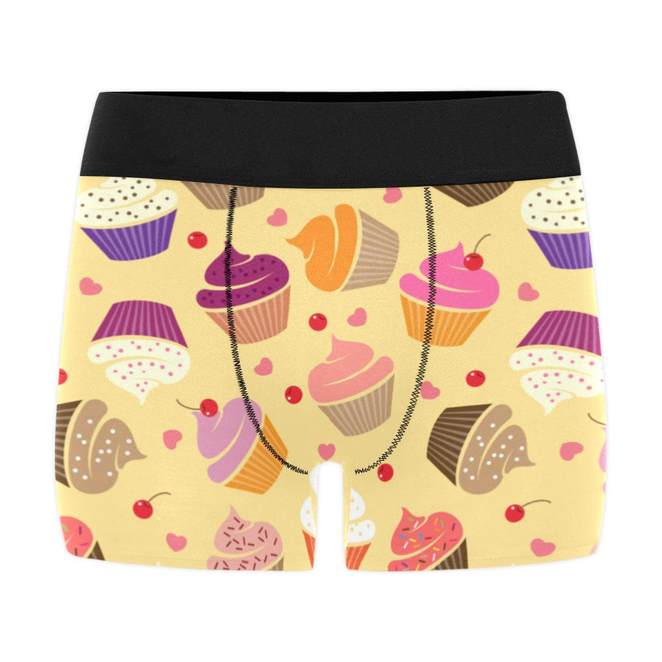 cake cupcake heart cherry pattern Men's All Over Print Boxer Briefs Men's Underwear