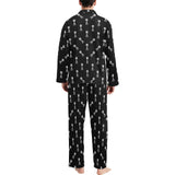 Engine Piston Black Theme Pattern Print Design 03 Men's Long Pajama Set