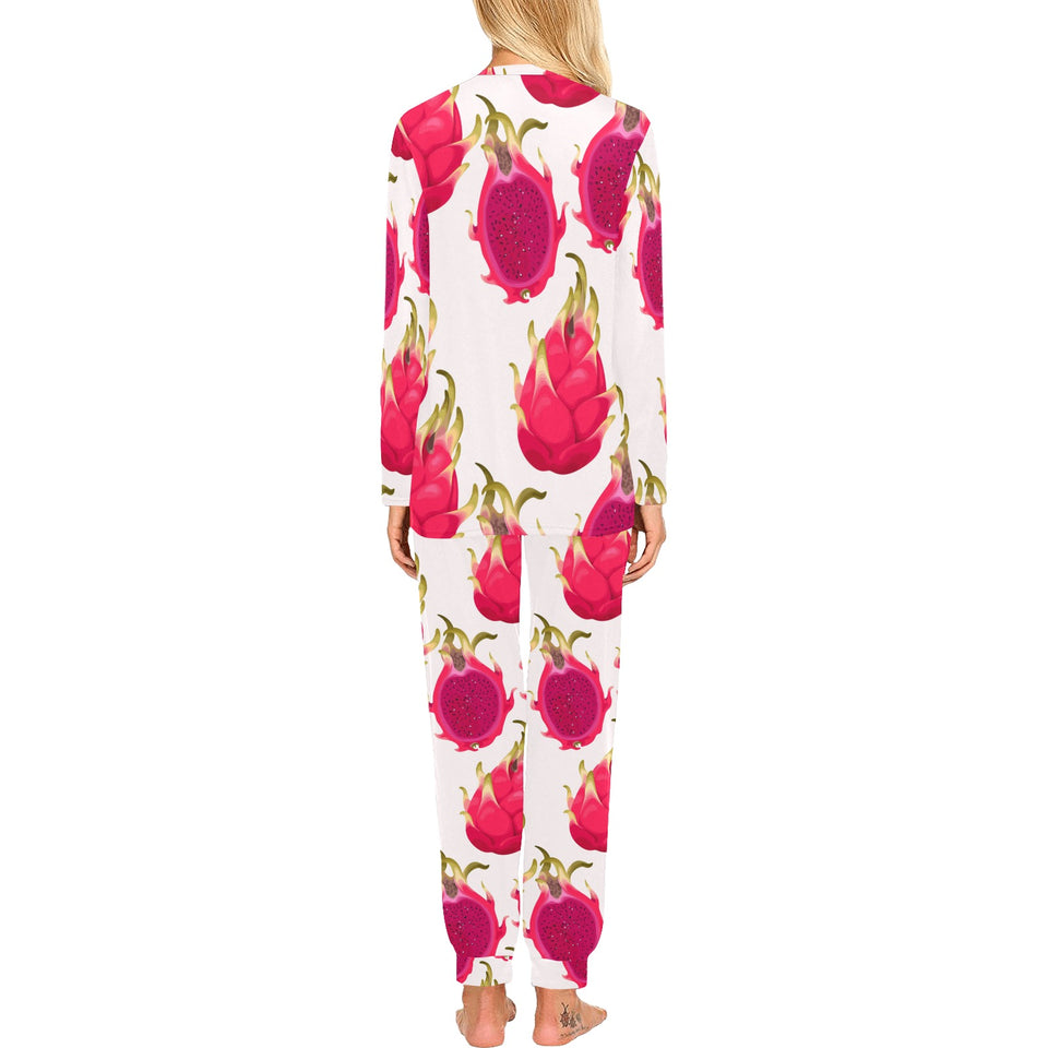 dragon fruits design pattern Women's All Over Print Pajama Set