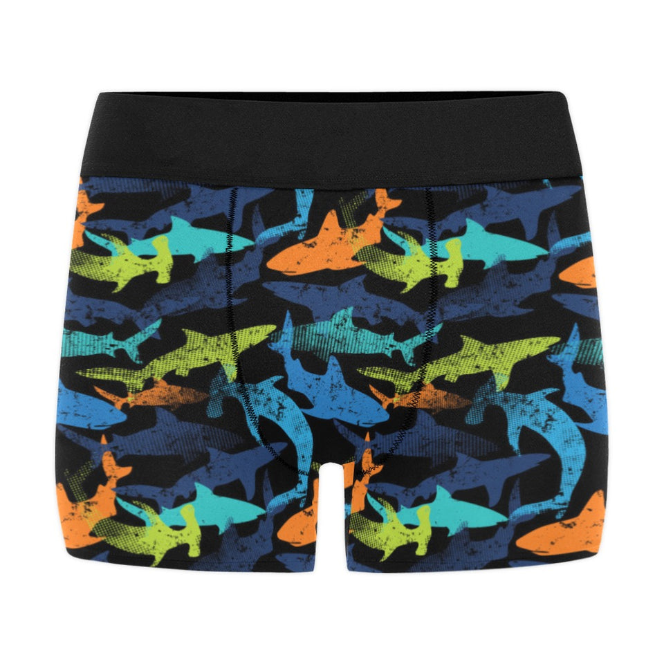 Colorful shark Men's All Over Print Boxer Briefs Men's Underwear