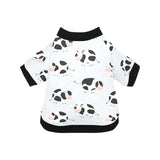 Cute cows pattern All Over Print Pet Dog Round Neck Fuzzy Shirt