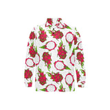 dragon fruits white background Men's Long Sleeve Polo Shirt
