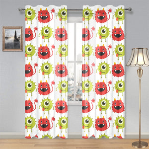 Alien Pattern Print Design 05 Gauze Curtain