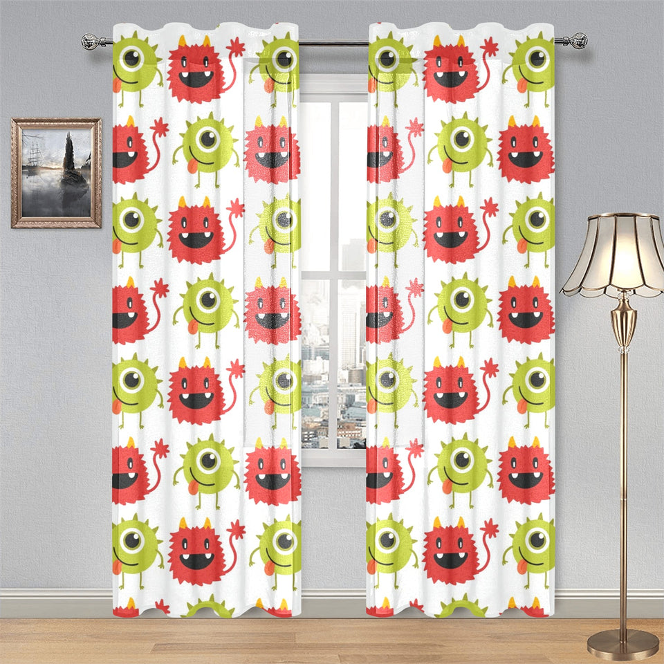 Alien Pattern Print Design 05 Gauze Curtain