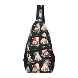 Christmas Pugs Santa_s red cap pattern All Over Print Chest Bag