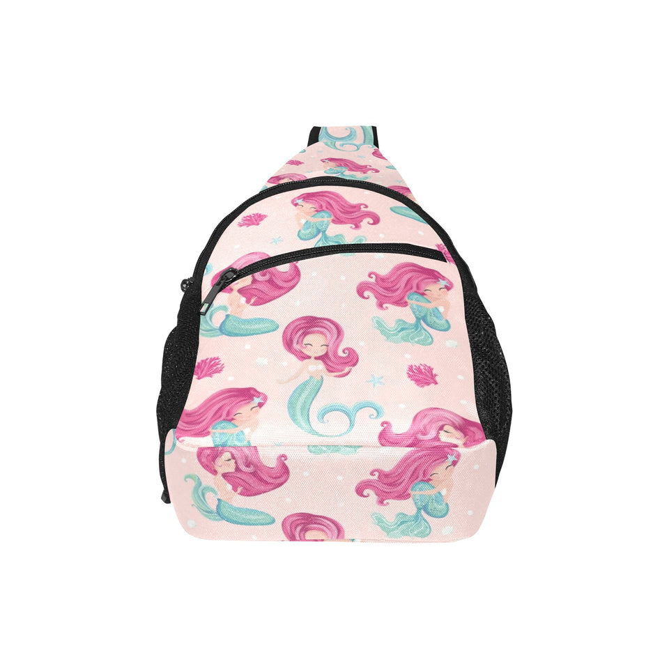 Cute little mermaid pattern All Over Print Chest Bag