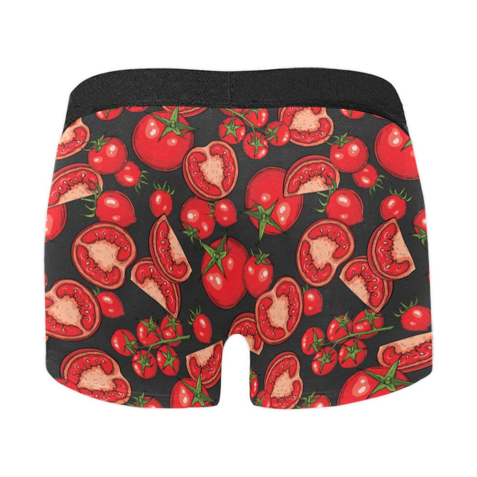 Tomato black background Men's All Over Print Boxer Briefs Men's Underwear