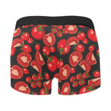 Tomato black background Men's All Over Print Boxer Briefs Men's Underwear