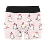 Cute Shiba Inu Dog Apple pattern Men's All Over Print Boxer Briefs Men's Underwear