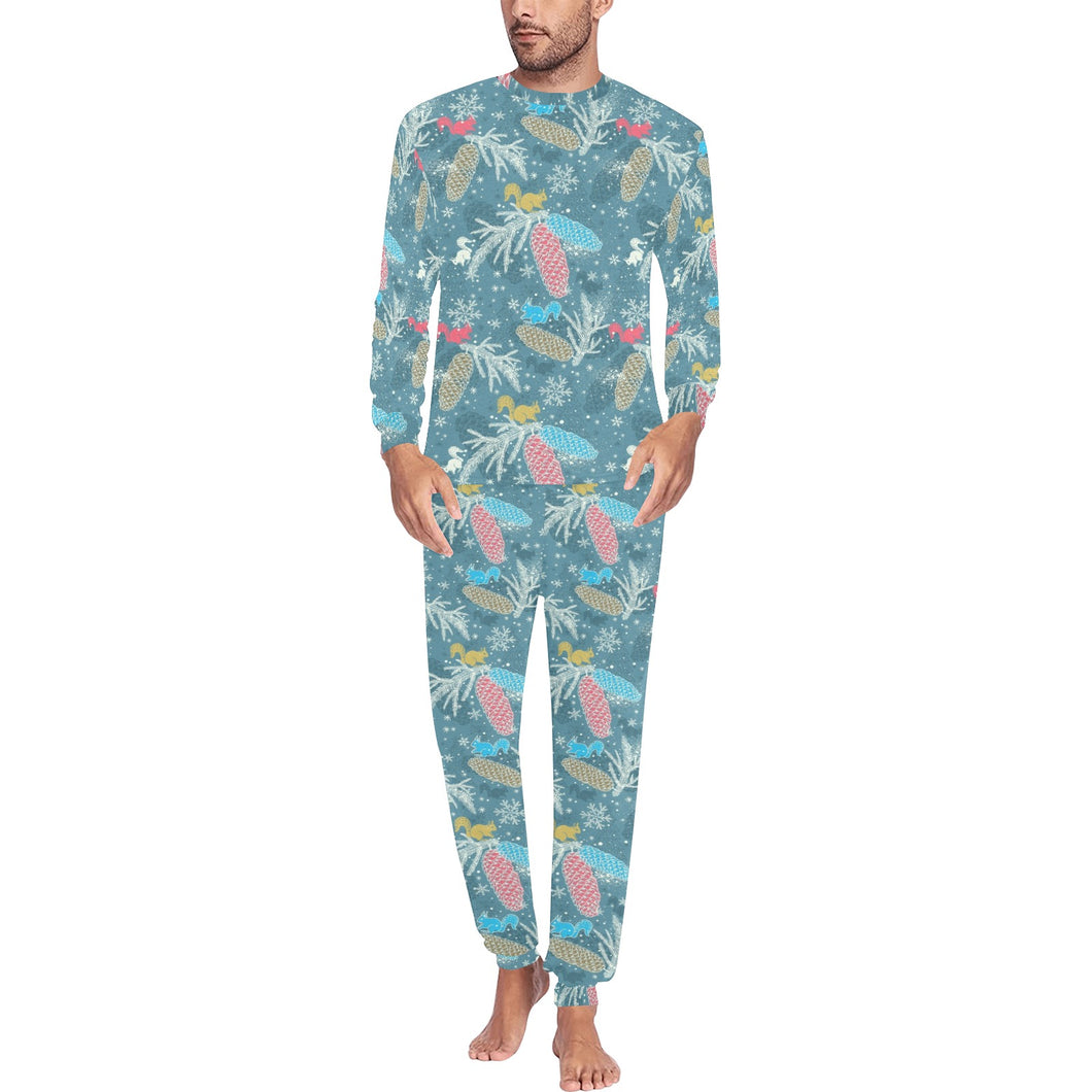 Squirrel Pattern Print Design 01 Men's All Over Print Pajama