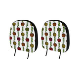 colorful apples leave zebra stripe Car Headrest Cover