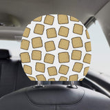 Bread Toast Pattern Print Design 03 Car Headrest Cover