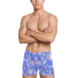 white bengal tigers pattern Men's Swimming Trunks