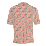 Eiffel Tower Flower Pattern Design 03 Men's All Over Print Polo Shirt