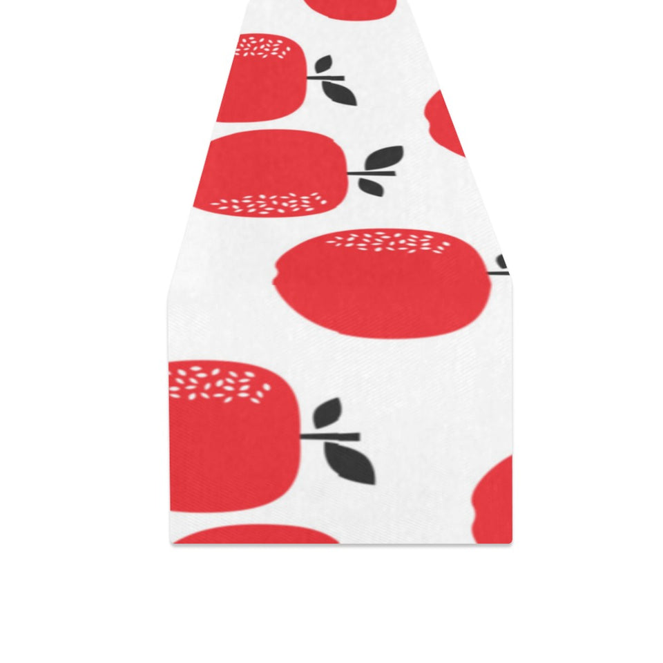 red apples white background Table Runner